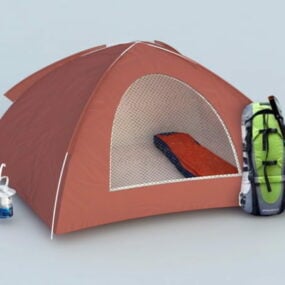 3д модель палатки для кемпинга