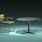 Cantilever Chair And Glass Table