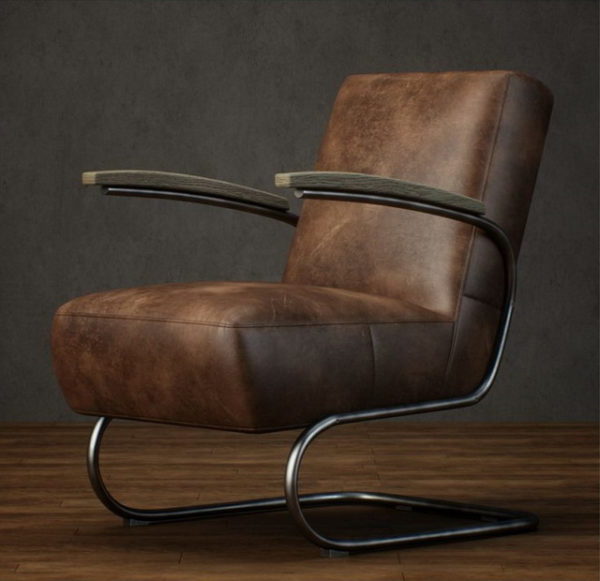Cantilever Leather Armchair