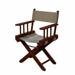Krzesło reżyserskie na płótnie Model 3D