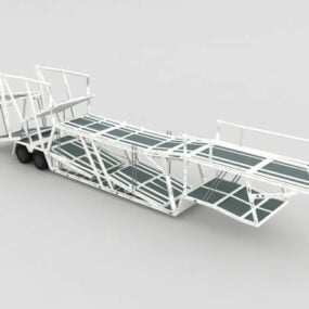 3D-Modell eines Autotransportanhängers