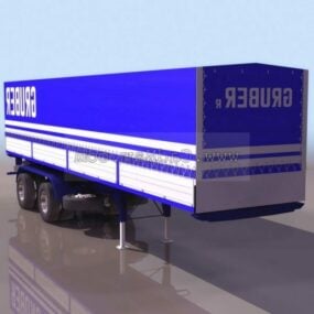 Yellow Cargo Container 3d model