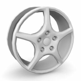 Car Wheel And Rim 3d model