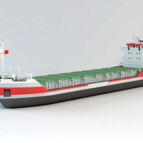 Modelo 3d de navio de carga