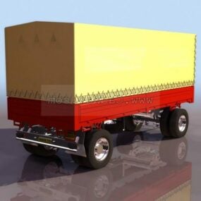 货物拖车集装箱3d模型