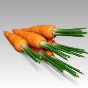 Modello 3d di verdure alla carota