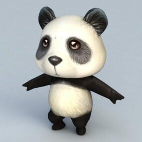 Çizgi film Anime Panda 3d modeli