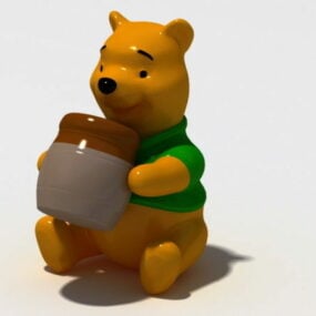 Cartoon Bear Statue 3d model