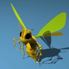 Τρισδιάστατο μοντέλο μελισσών κινουμένων σχεδίων