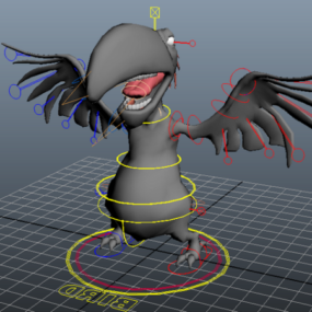 Cartoon Bird Rig 3d-modell