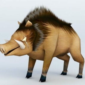 Low Poly Cartoon Pig 3d model