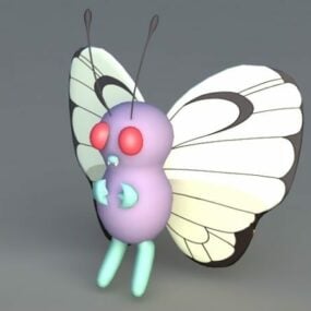 Cartoon Butterfly 3d model
