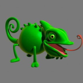 Cartoon Chameleon Rigged 3d model