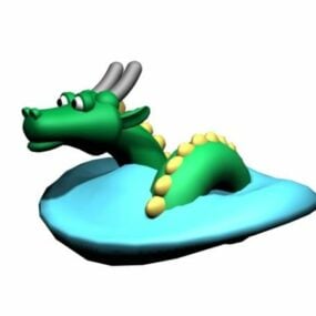 Jouet de dragon chinois de dessin animé modèle 3D