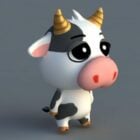 Plataforma de vaca de dibujos animados