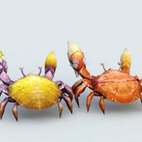Cartoon Crab Character 3d model