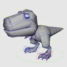 Cartoon Dinosaur Rig 3d model