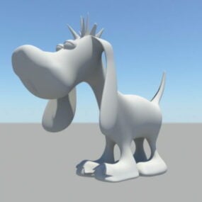 Cartoon hond karakter 3D-model