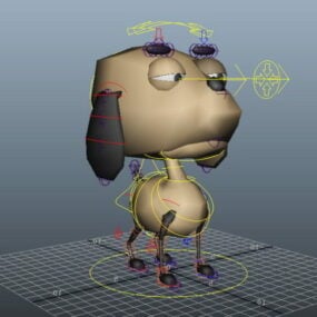 Plate-forme de chien de dessin animé modèle 3D
