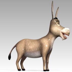 Personnage de dessin animé d'âne modèle 3D