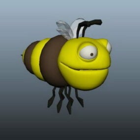Kreslený 3D model včely medonosné