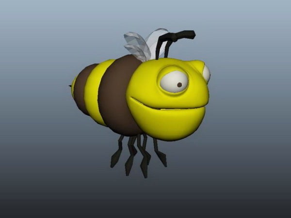 Cartoon Honey Bee Free 3d Model - .Ma, Mb - Open3dModel