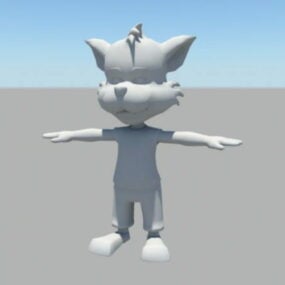 Cartoon Humanoid Fox 3d model