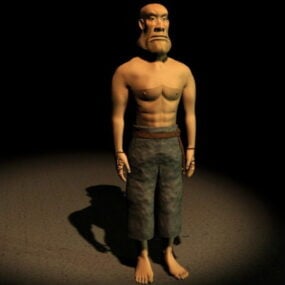 كارتون رجل يقف نموذج 3D