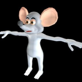 Modelo 3d de plataforma de personajes de ratones de dibujos animados