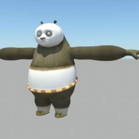Panda de dessin animé modèle 3D