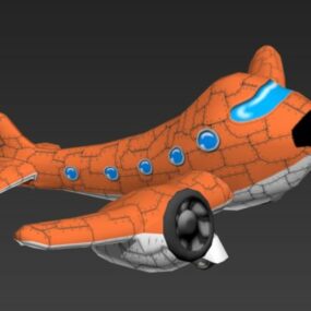 Kreslený 3D model letadla