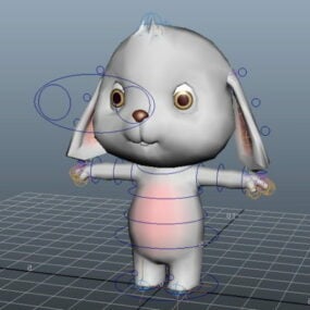 Cartoon Rabbit Rig 3d model