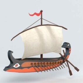 Cartoon Ship 3d model