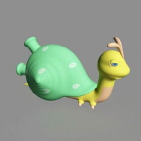 Cartoon Slow Snail 3d model