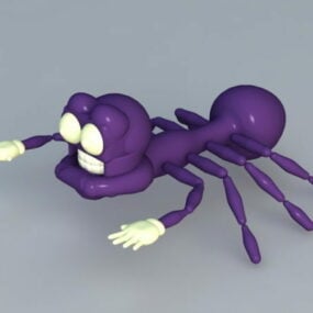 Tegneserie Spider Character 3d-modell