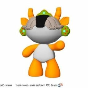 Cartoon Toys Mascote Olímpico de Pequim modelo 3d