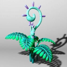Kreslený 3D model Tree Fern