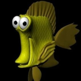Kreskówka tropikalna ryba Model 3D