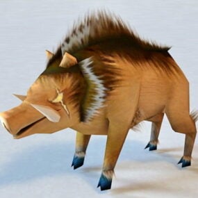 كارتون الخنزير البري نموذج 3D