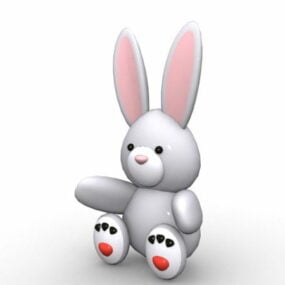 Model 3D małego króliczka z kreskówek