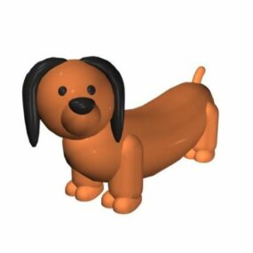 Modello 3d del cane del bambino del fumetto del giocattolo