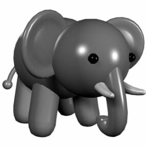 Cartoon Baby Elephant Toy 3d model