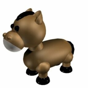 Jouet de cheval de bébé de dessin animé modèle 3D