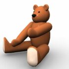 Dessin animé ours assis personnage