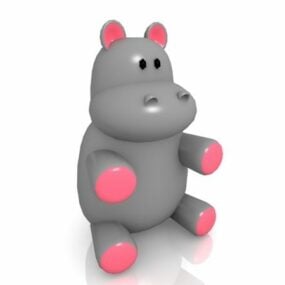 Modelo 3d de brinquedo bovino de desenho animado