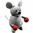 Cartoon Boxer Mouse Toy