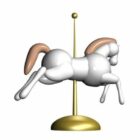 Juguete de caballo de carrusel de dibujos animados