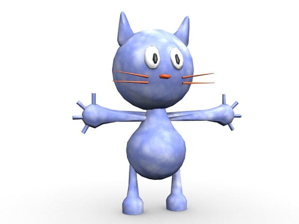 Cartoon Cat Character Free 3d Model Max Vray Open3dmodel