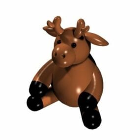 Cartoon Deer Toy 3d model