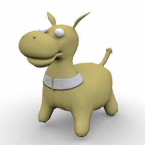 Animal de brinquedo de burro de desenho animado Modelo 3d